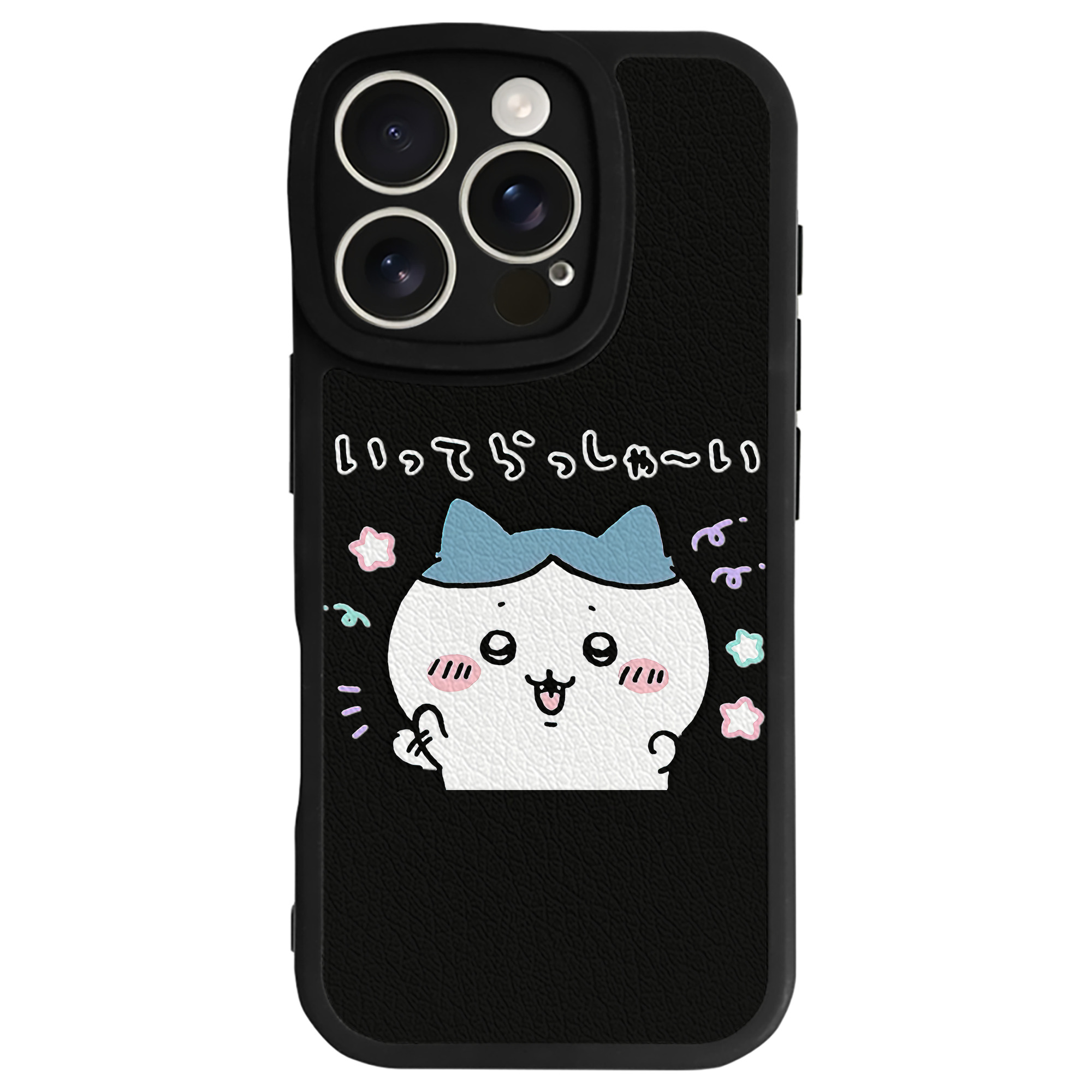（画像用） ちいかわ ハチワレ Chii-kawa hachiware 【iPhone 16シリーズ対応】シリコンスマホケース（レザー調） 材質：シリコン